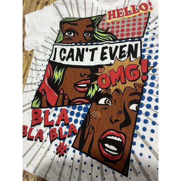 Brisco Brands T Shirt Comic Strip Sz XL “I Can’t Even” Bla Bla Bla - Picture 3 of 7